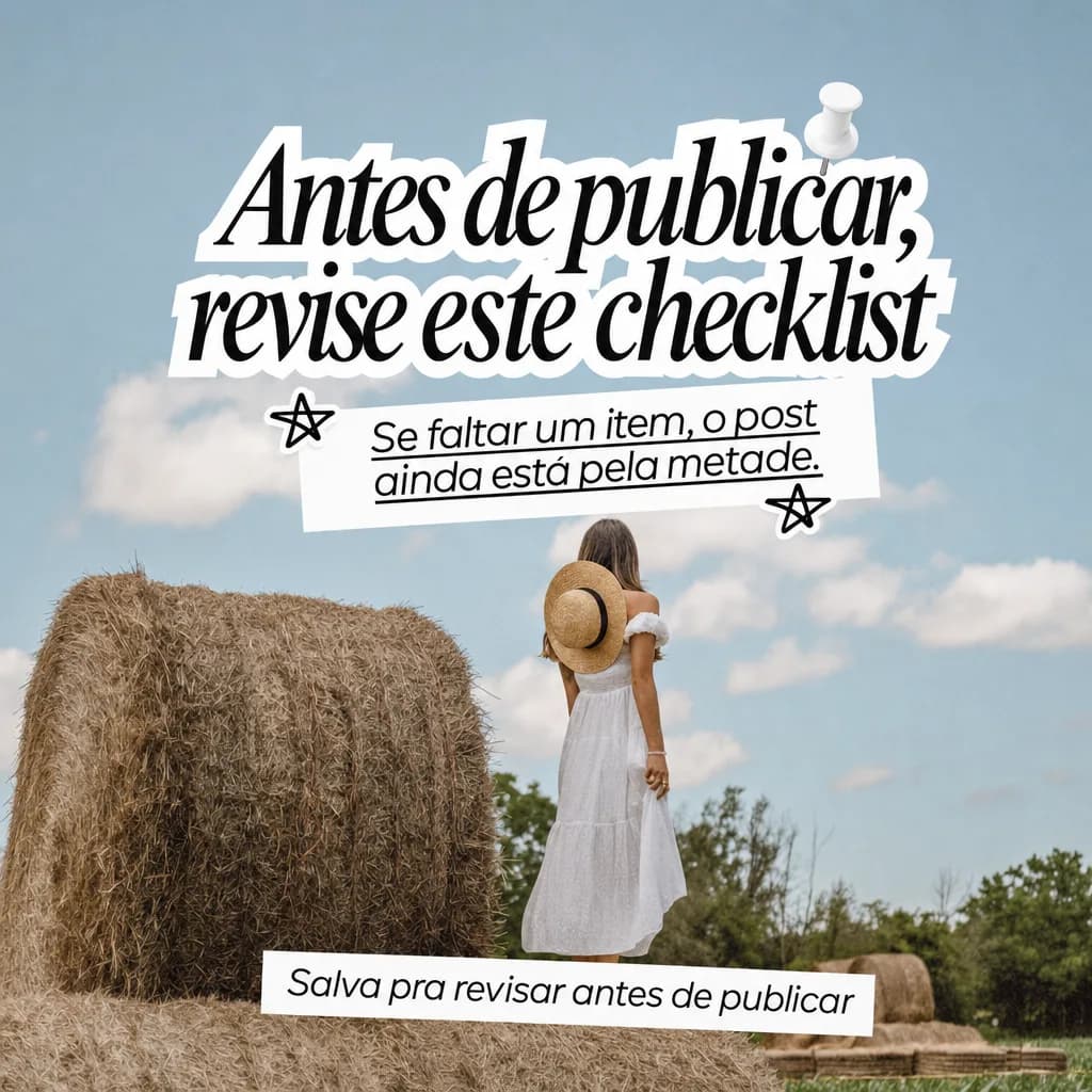 Antes de publicar, revise este checklist