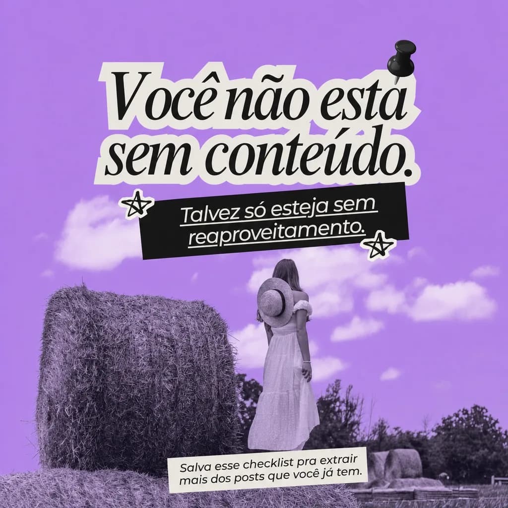 Você não está sem conteúdo — post real feito na Replik